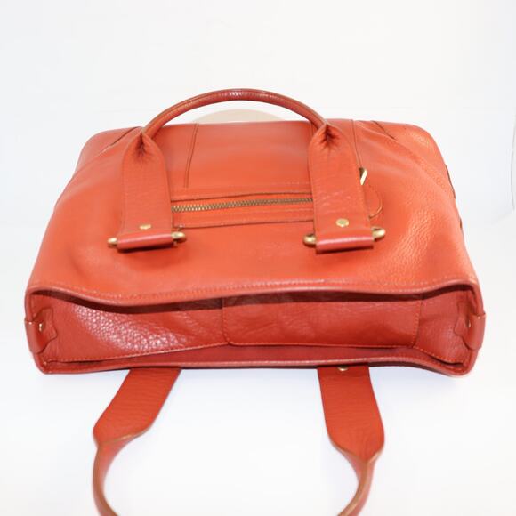 Vintage Chloé Large Burnt Orange Leather Tote - Picture 7 of 9